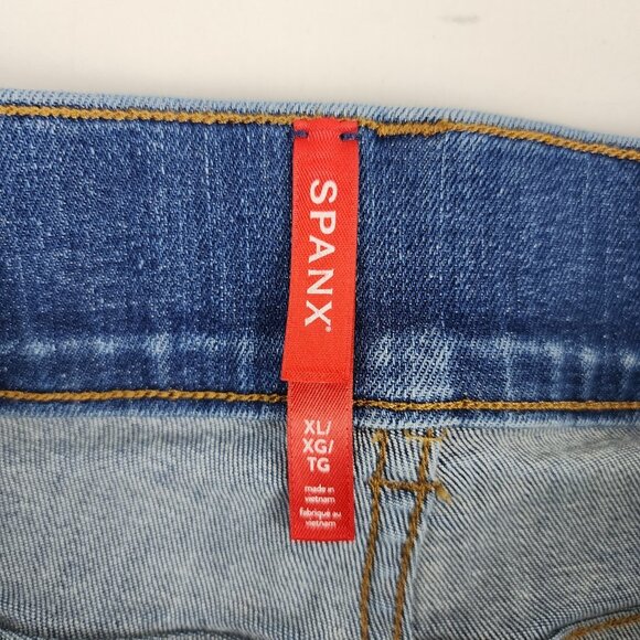 Spanx Jeans Womens XL Blue Bootcut Flare Denim (34x29) 20456R - Picture 4 of 10